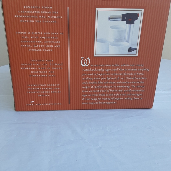 WILLIAMS SONOMA CREME BRULEE TORCH SET 4 CULINARY - Picture 11 of 13